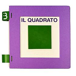 Immagine copertina libro tattile in cartotecnica "Il quadrato"