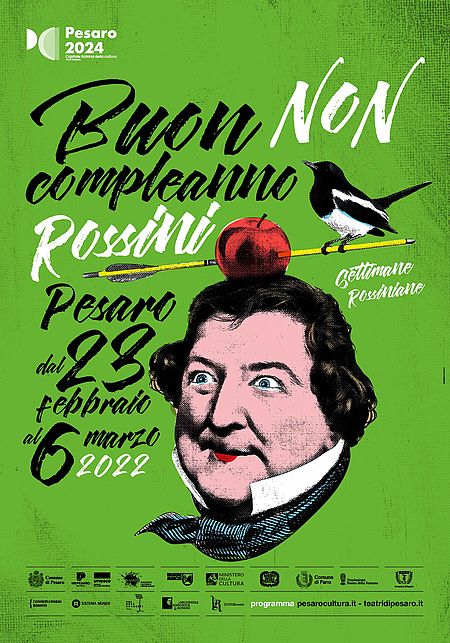 Disegno della testa di Rossini