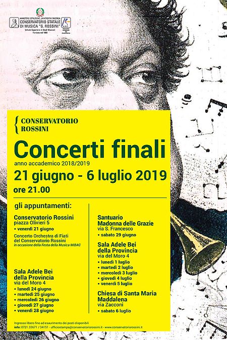 Concerti Finali 2019 del Conservatorio Rossini_manifesto