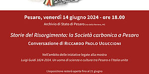 Storie del Risorgimento: la Società carbonica a Pesaro locandina