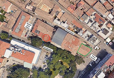 tetti delò teatro Rossini con indicato Sala della Reppubblica