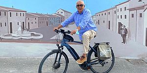 Enzo Belloni in bici