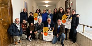 Maria Teresa Federci; Giuliano Ferri; Luca Pandolfi; Eleonora Rubechi Mensitieri; Alberto Marchetti presidente Lions Pesaro Host; Federico Valentini, presidente di Zona.