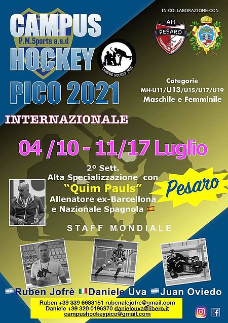 Volantino Campuc hockey Pico 2021