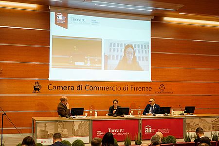 Ricci Gelmini Zingaretti sul tavolo della presidenza Camera di Commercio Firenze