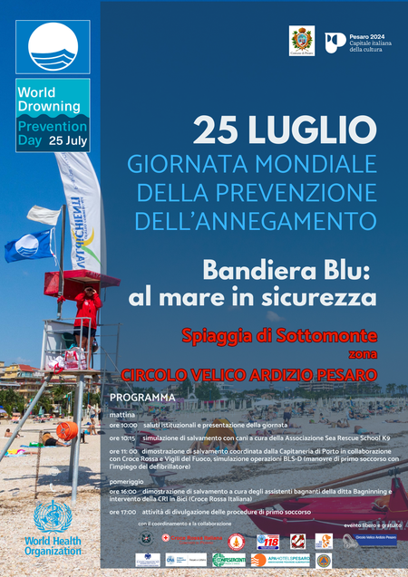 Locandina evento Bandiera Blu: al mare in sicurezza