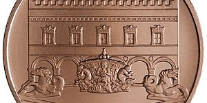 lato moneta con palazzo Ducale