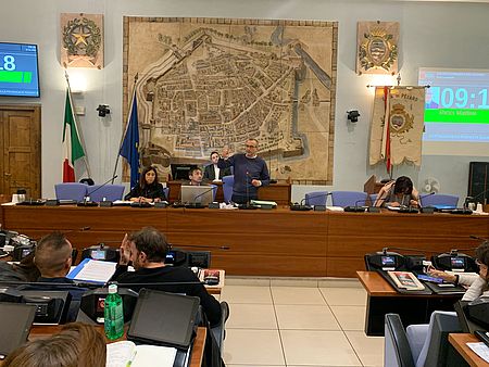 L'intervento del sindaco Matteo Ricci durante il Consiglio comunale del 24 novembre 2023