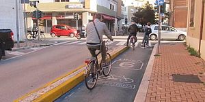 Bici in prossimità del check point di via Bixio