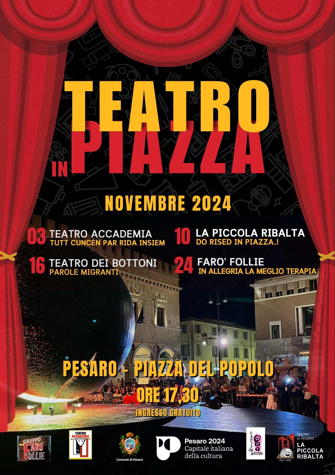 Locandina novembre 2024 Teatro in Piazza