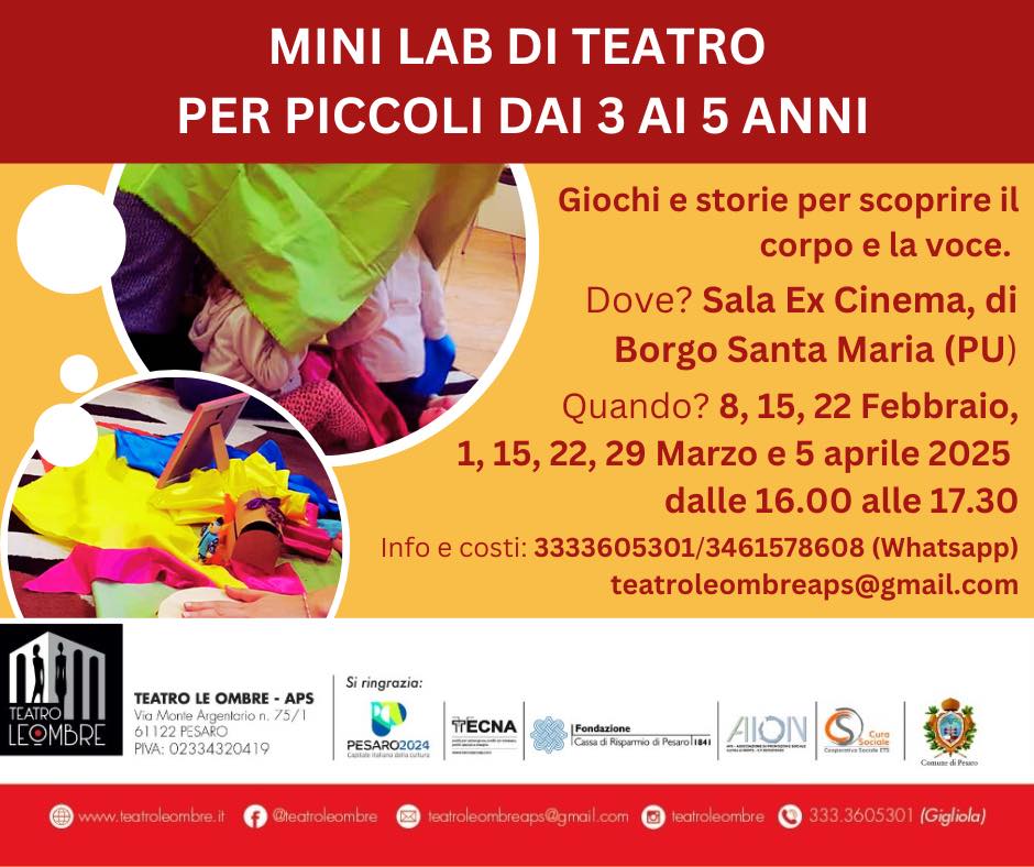 Laboratorio teatro infanzia a Borgo Santa Maria